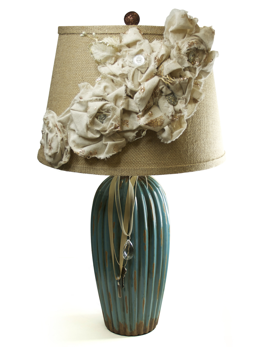 Fabric Rose Lamp