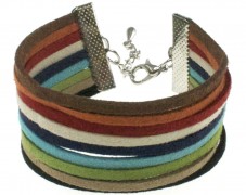 Suede Striped Bracelet