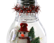 Lightbulb Snowman Ornament