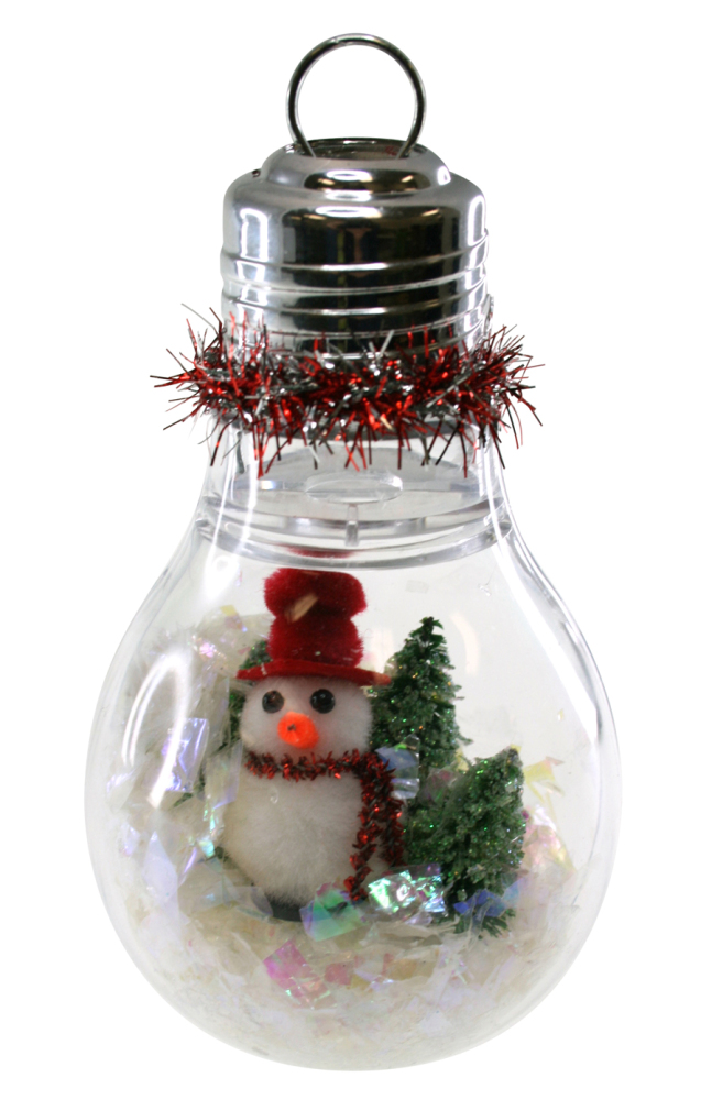 Lightbulb Snowman Ornament | Sparrow Innovations