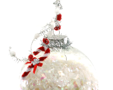 Glitter Flake Christmas Ornaments