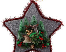 Glitter Star Reindeer Ornament